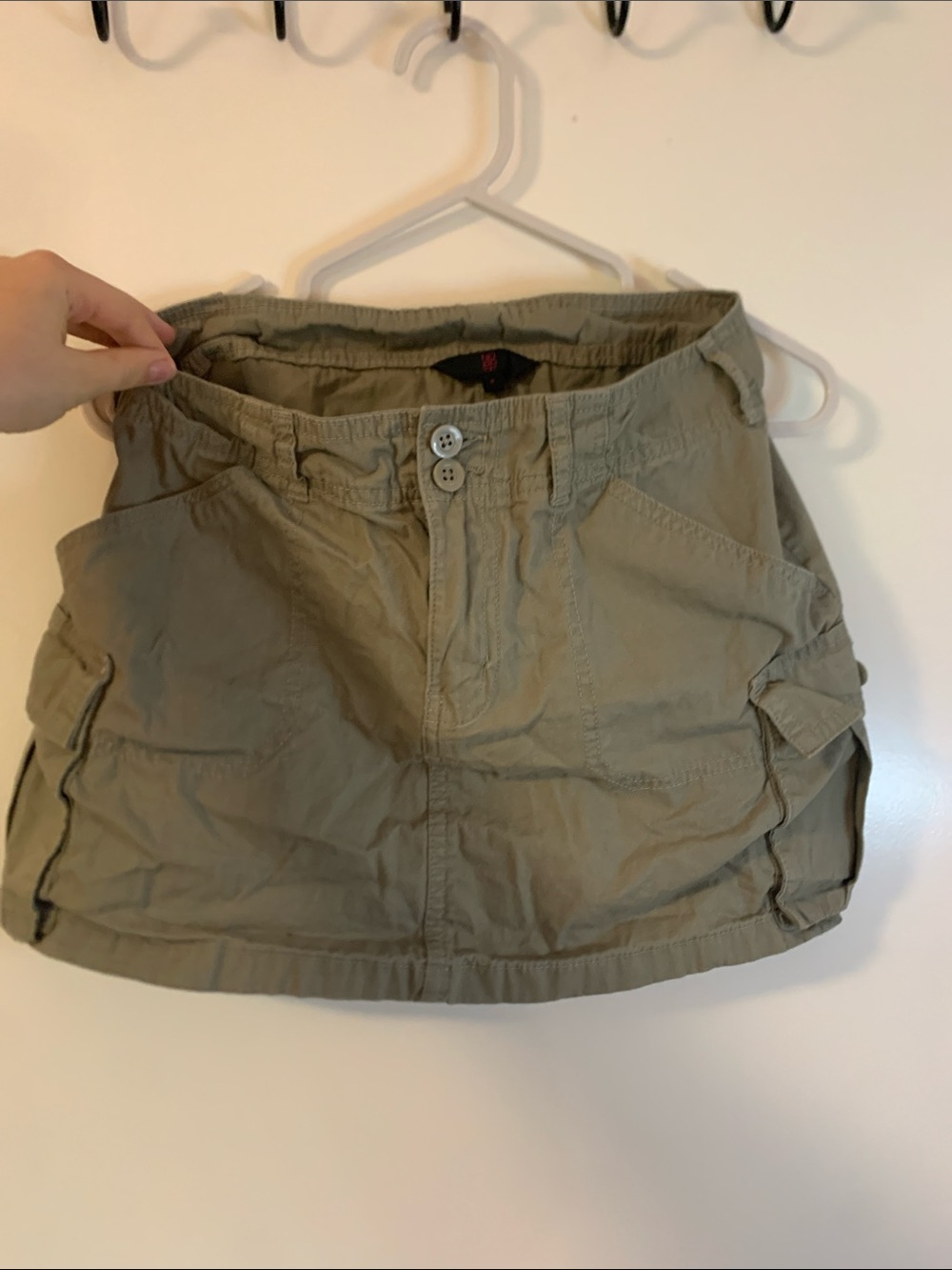 NOBO Olive Green Cargo Mini Skirt